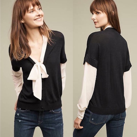 Anthropologie Sweaters - Anthropologie Elsie Bow Sweater La Fee Verte